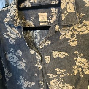 GAP floral denim shirt